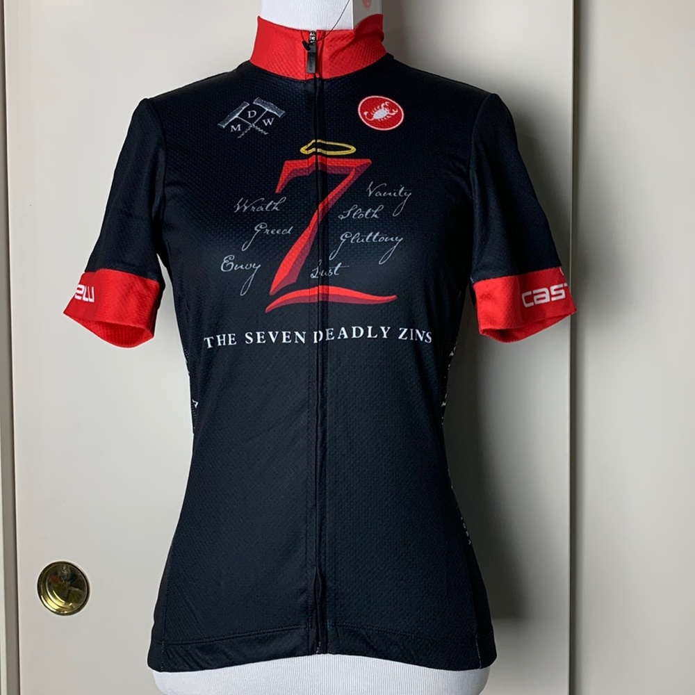 Women's Castelli Seven Deadly Zins Cycling Jersey Small NWT
